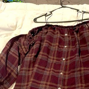 Sleeveless button down flannel